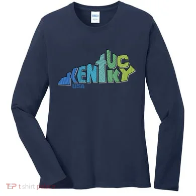 Kentucky Distorted Shape Women's Long Sleeve Shirt