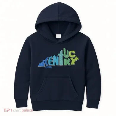 Kentucky Distorted Shape Kids Hoodie