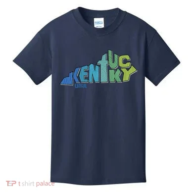 Kentucky Distorted Shape Kids T-Shirt