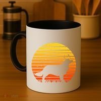 Kooikerhondje Dog Sunset Yellow Coffee Mug thumb 4