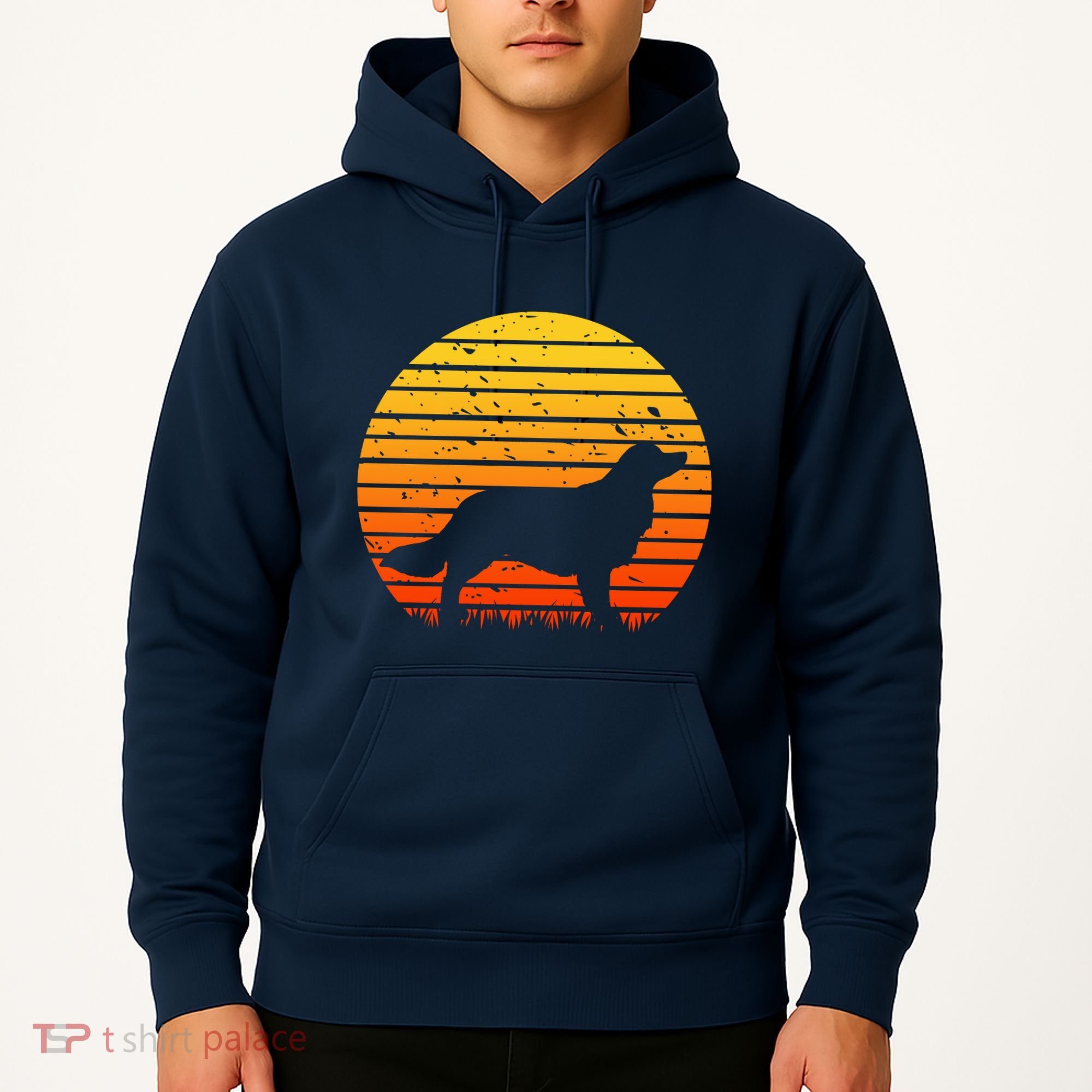 Kooikerhondje Dog Sunset Yellow Hoodie