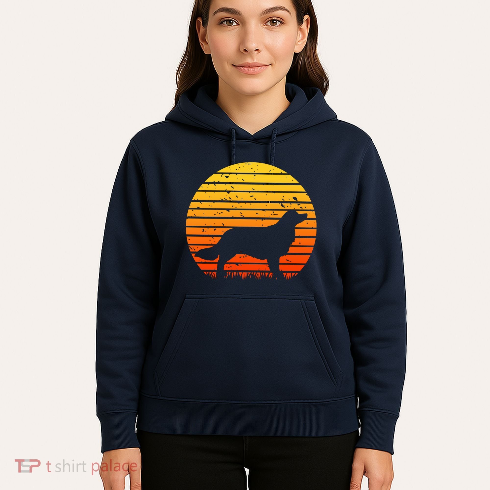 Kooikerhondje Dog Sunset Yellow Hoodie