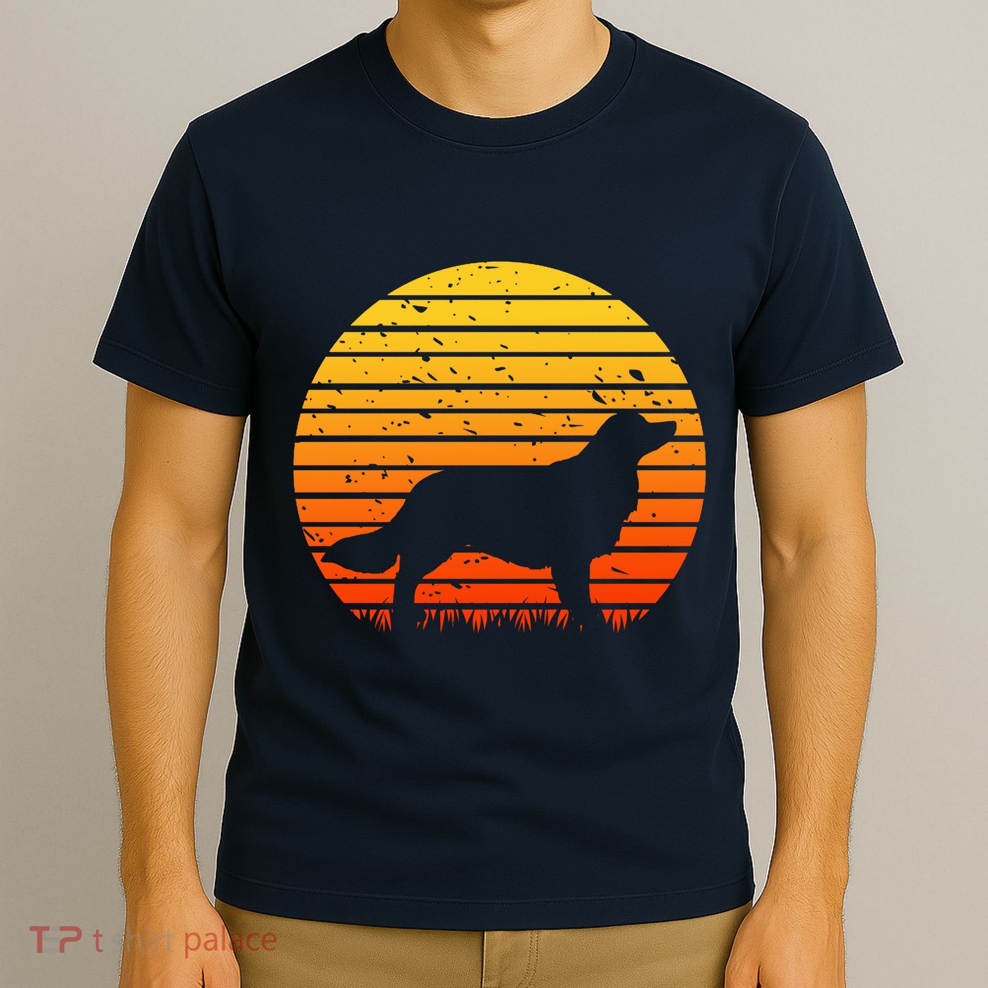 Kooikerhondje Dog Sunset Yellow T-Shirt