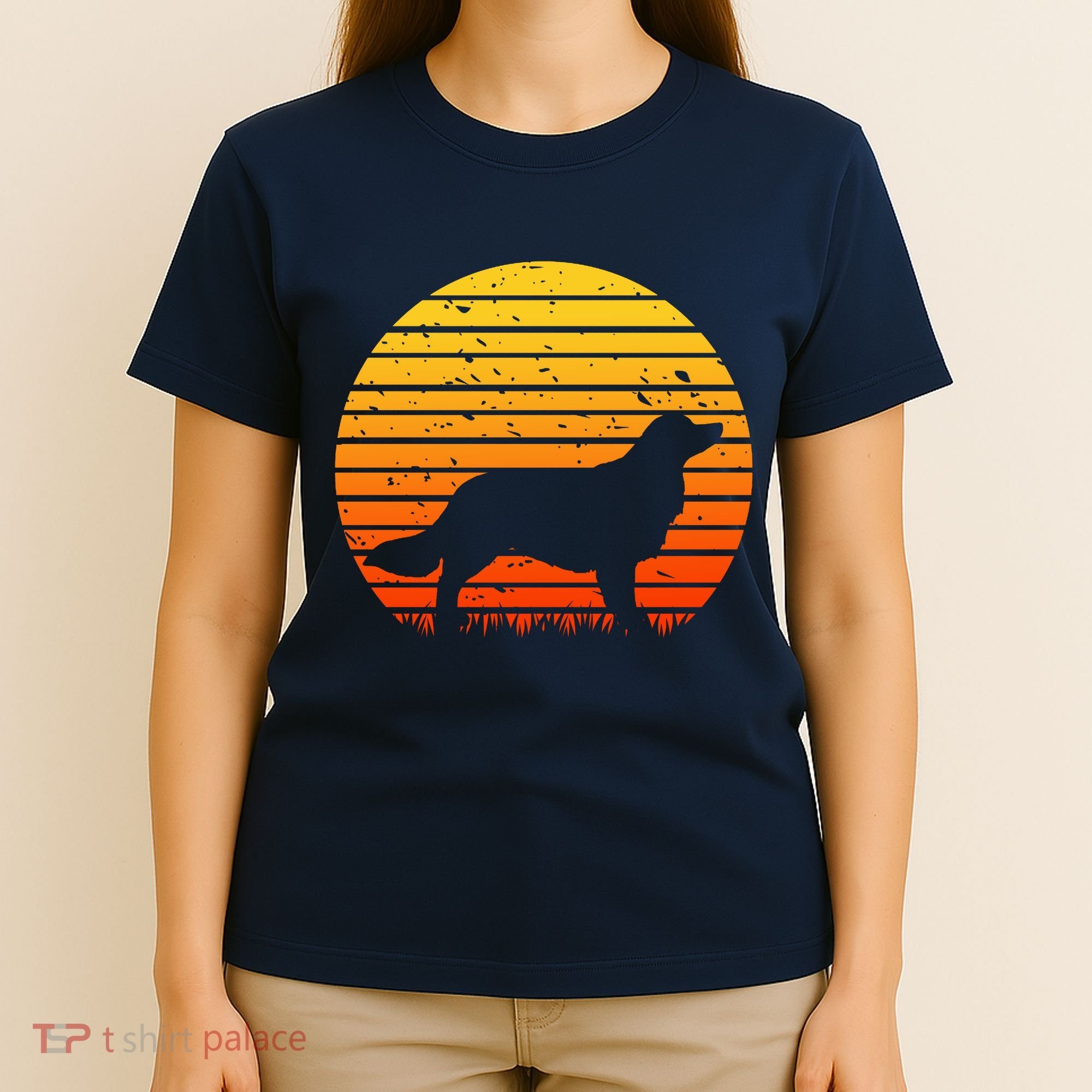 Kooikerhondje Dog Sunset Yellow T-Shirt