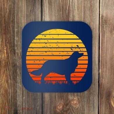 Kooikerhondje Dog Sunset Yellow Coaster