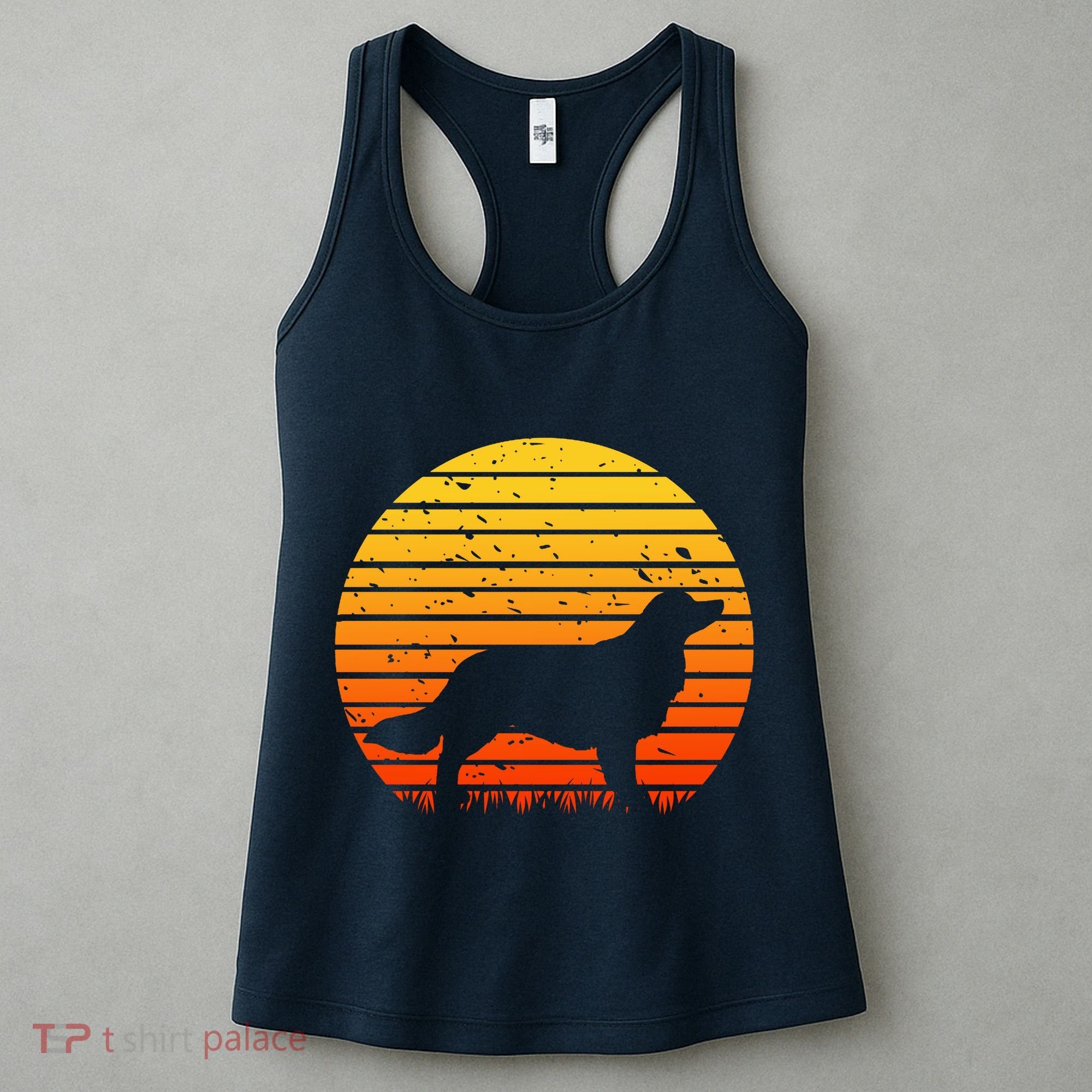 Kooikerhondje Dog Sunset Yellow Women's Tank Top