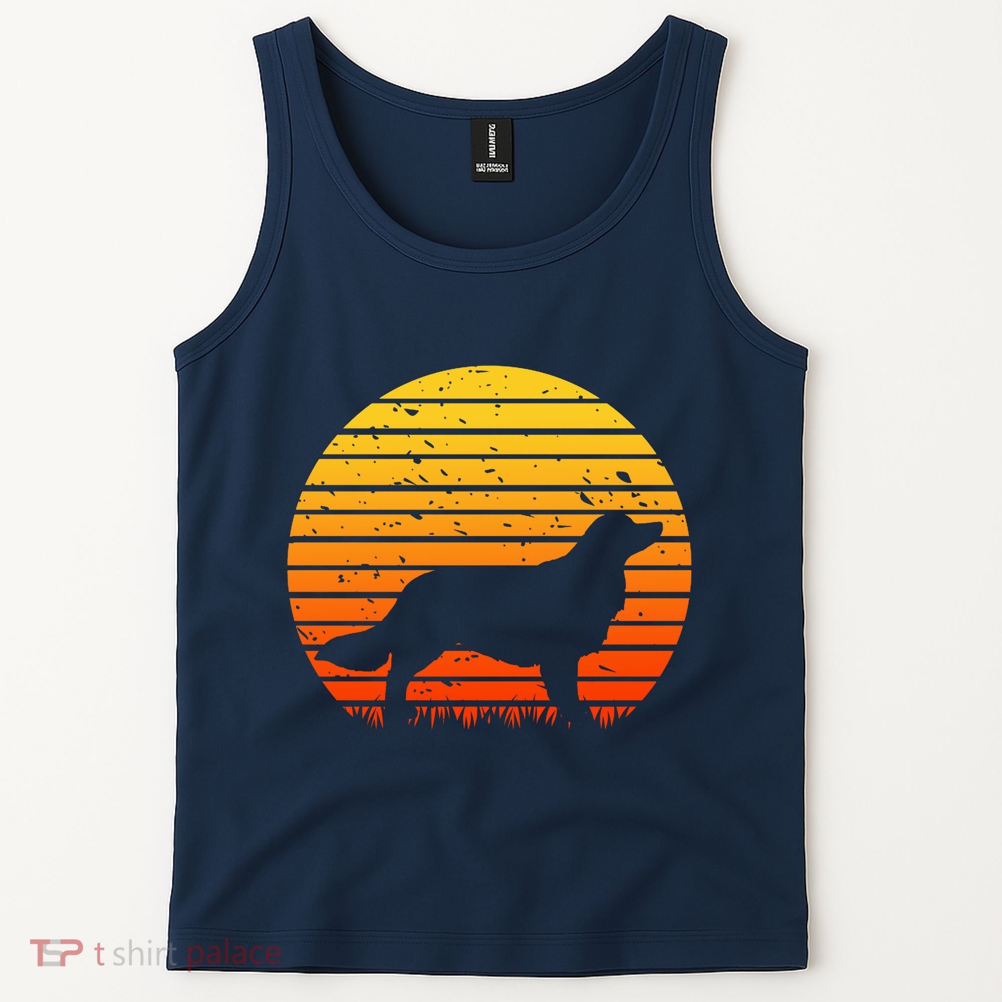 Kooikerhondje Dog Sunset Yellow Tank Top