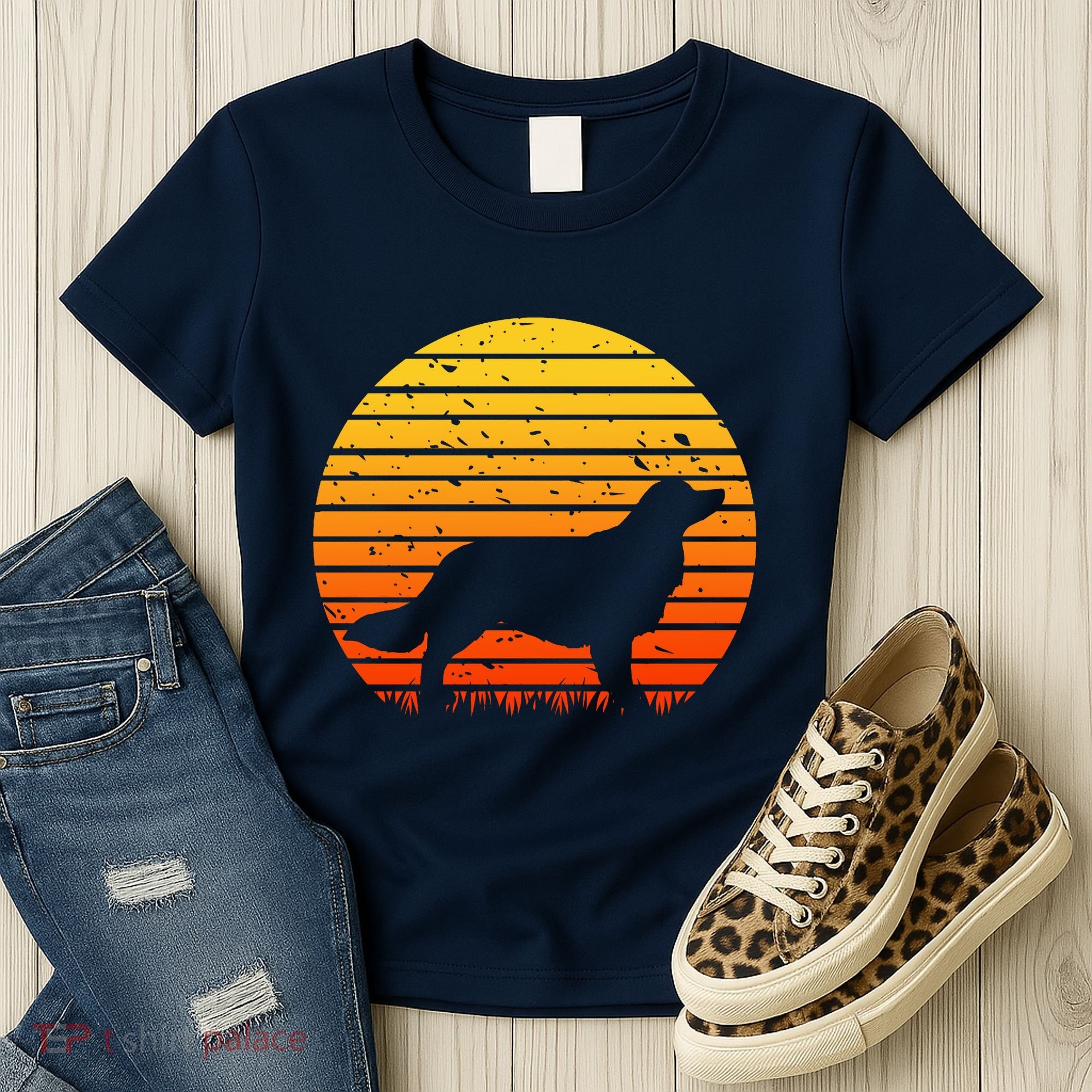 Kooikerhondje Dog Sunset Yellow Women's T-Shirt
