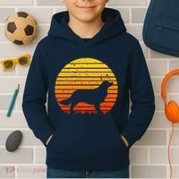 Kooikerhondje Dog Sunset Yellow Kids Hoodie thumb 2