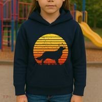 Kooikerhondje Dog Sunset Yellow Kids Hoodie thumb 3