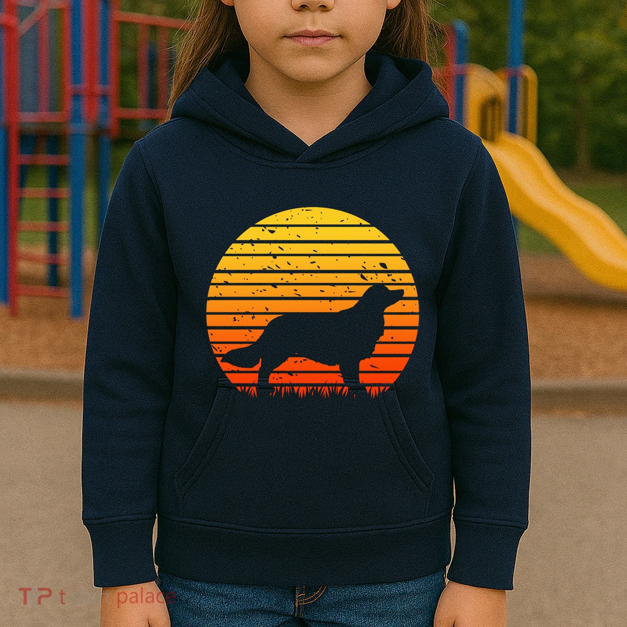 Kooikerhondje Dog Sunset Yellow Kids Hoodie
