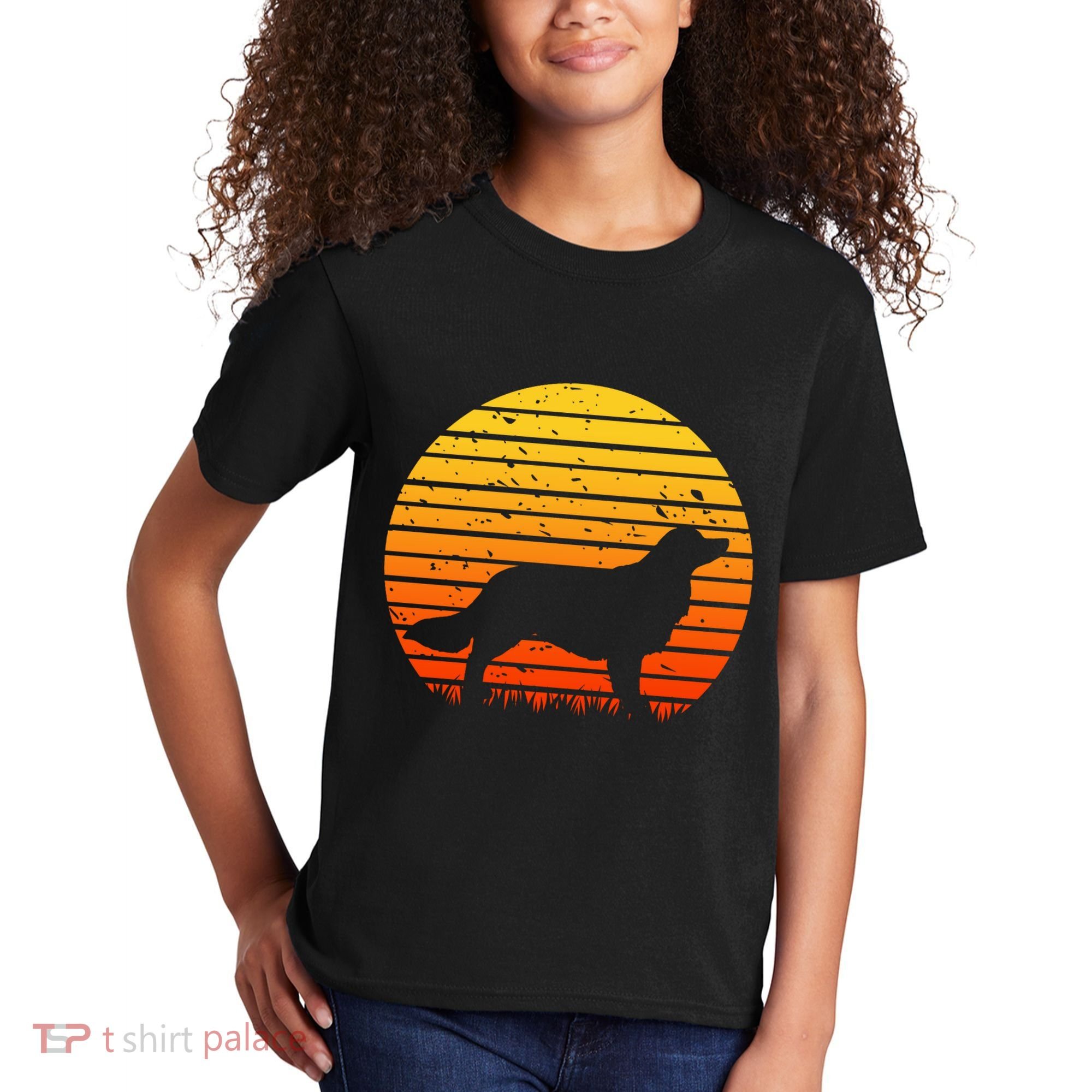 Kooikerhondje Dog Sunset Yellow Kids T-Shirt