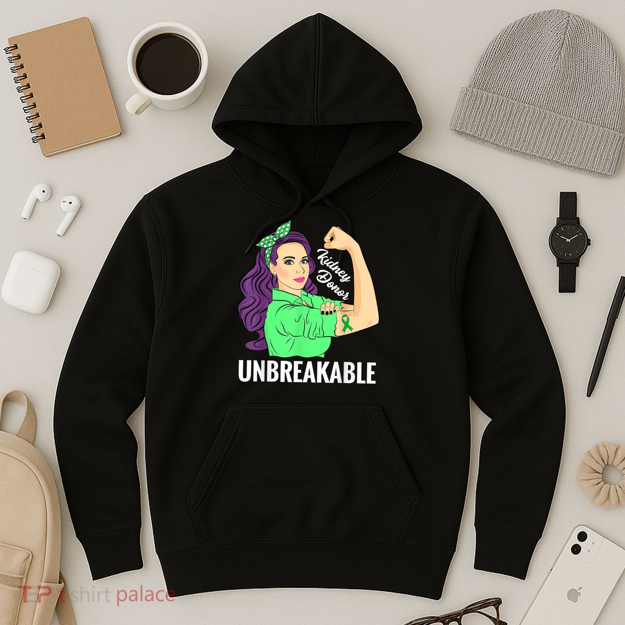 Kidney Donor Unbreakable Kidney Transplant Awareness Hoodie