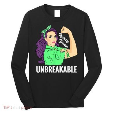 Kidney Donor Unbreakable Kidney Transplant Awareness Long Sleeve Shirt