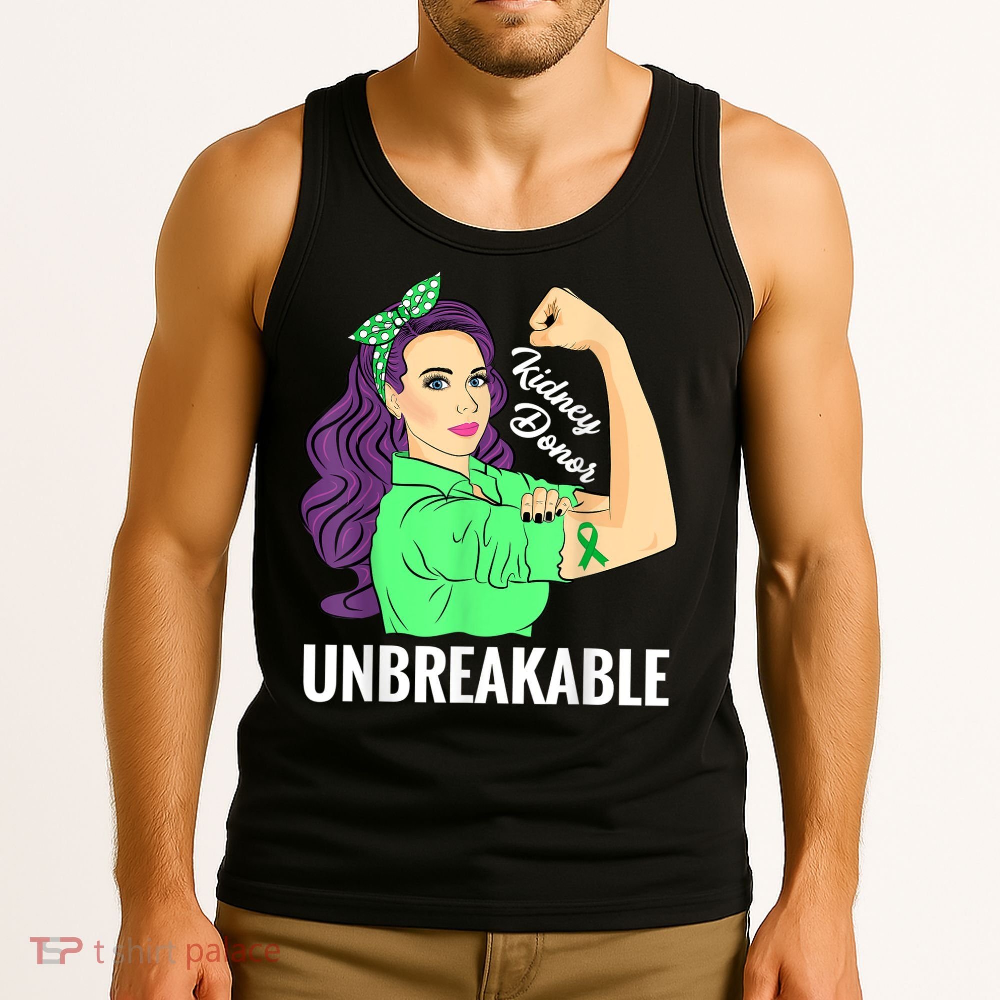 Kidney Donor Unbreakable Kidney Transplant Awareness Tank Top