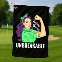 Kidney Donor Unbreakable Kidney Transplant Awareness Golf Towel thumb 1