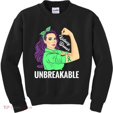 Kidney Donor Unbreakable Kidney Transplant Awareness Kids Sweatshirt