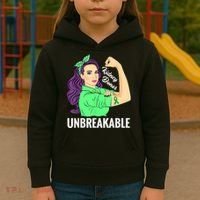 Kidney Donor Unbreakable Kidney Transplant Awareness Kids Hoodie thumb 3