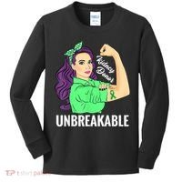 Kidney Donor Unbreakable Kidney Transplant Awareness Kids Long Sleeve Shirt thumb 0