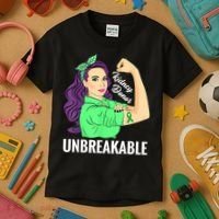 Kidney Donor Unbreakable Kidney Transplant Awareness Kids T-Shirt thumb 3