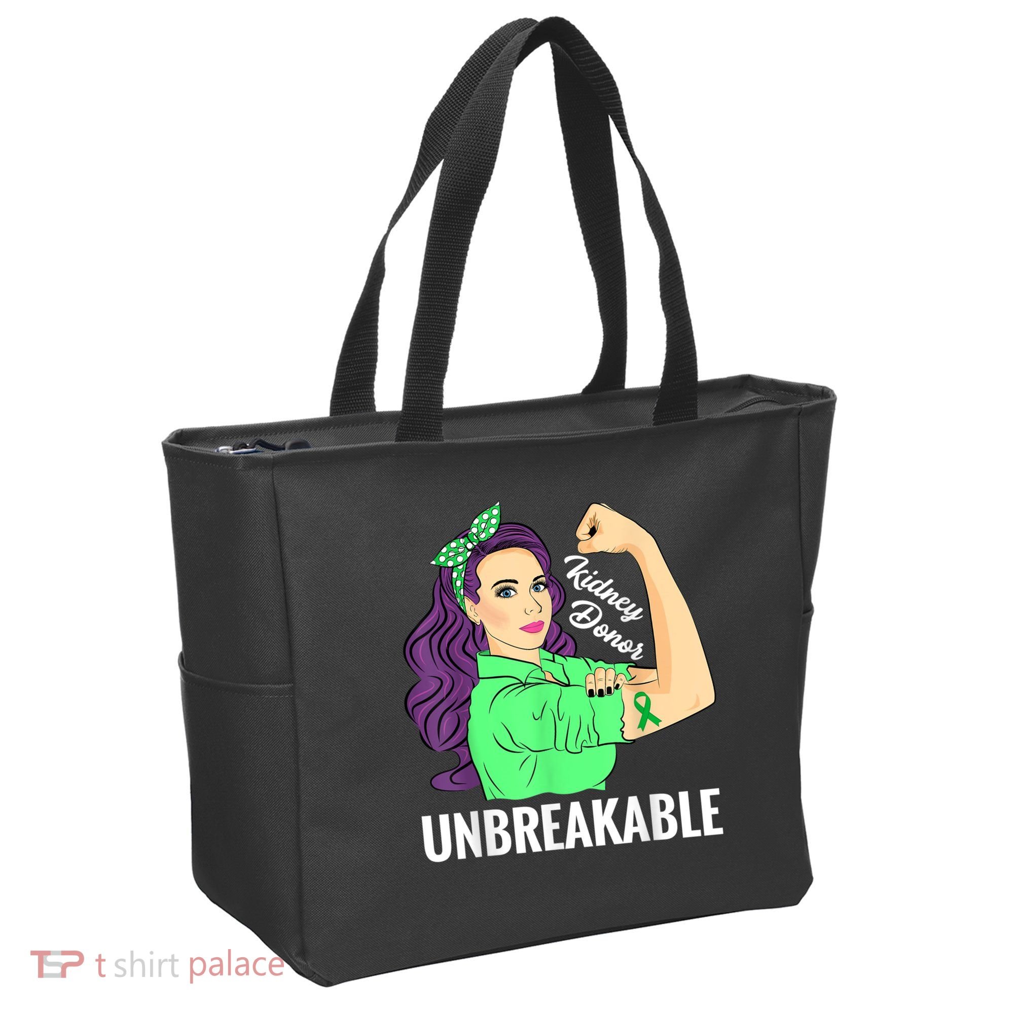 Kidney Donor Unbreakable Kidney Transplant Awareness Tote Bag