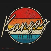 Kansas Est. 1861 Pride Vintage Kansas T-Shirt thumb 7