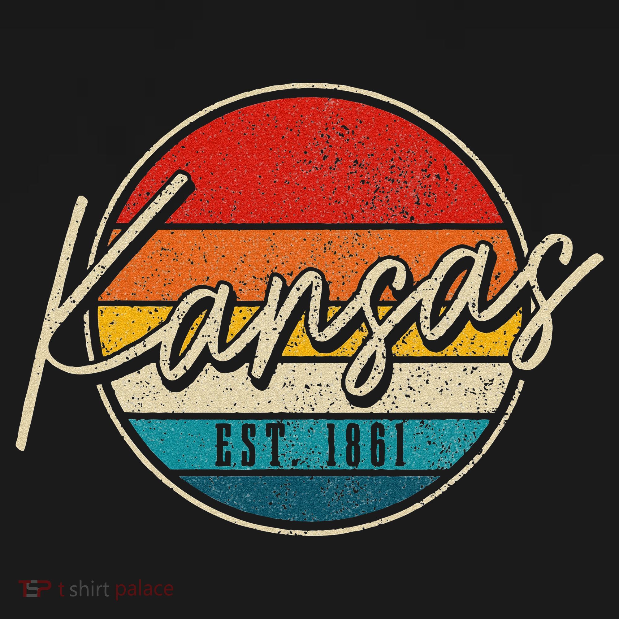 Kansas Est. 1861 Pride Vintage Kansas T-Shirt
