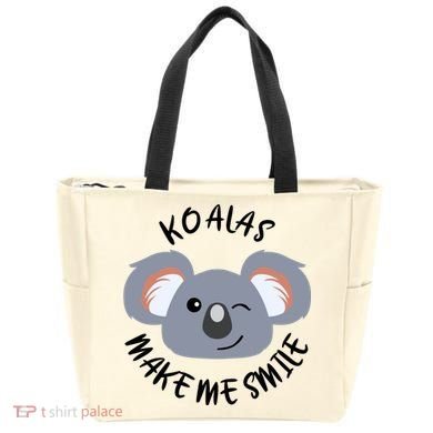 Koala Eating Eucalyptus Ironic Saying Bear Gift Tote Bag