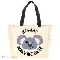 Koala Eating Eucalyptus Ironic Saying Bear Gift Tote Bag thumb 0