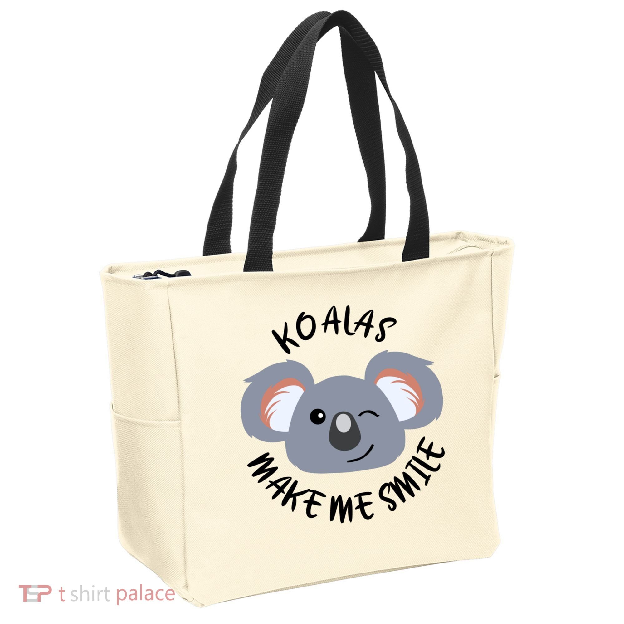 Koala Eating Eucalyptus Ironic Saying Bear Gift Tote Bag
