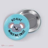 Koala Eating Eucalyptus Ironic Saying Bear Gift Button thumb 0
