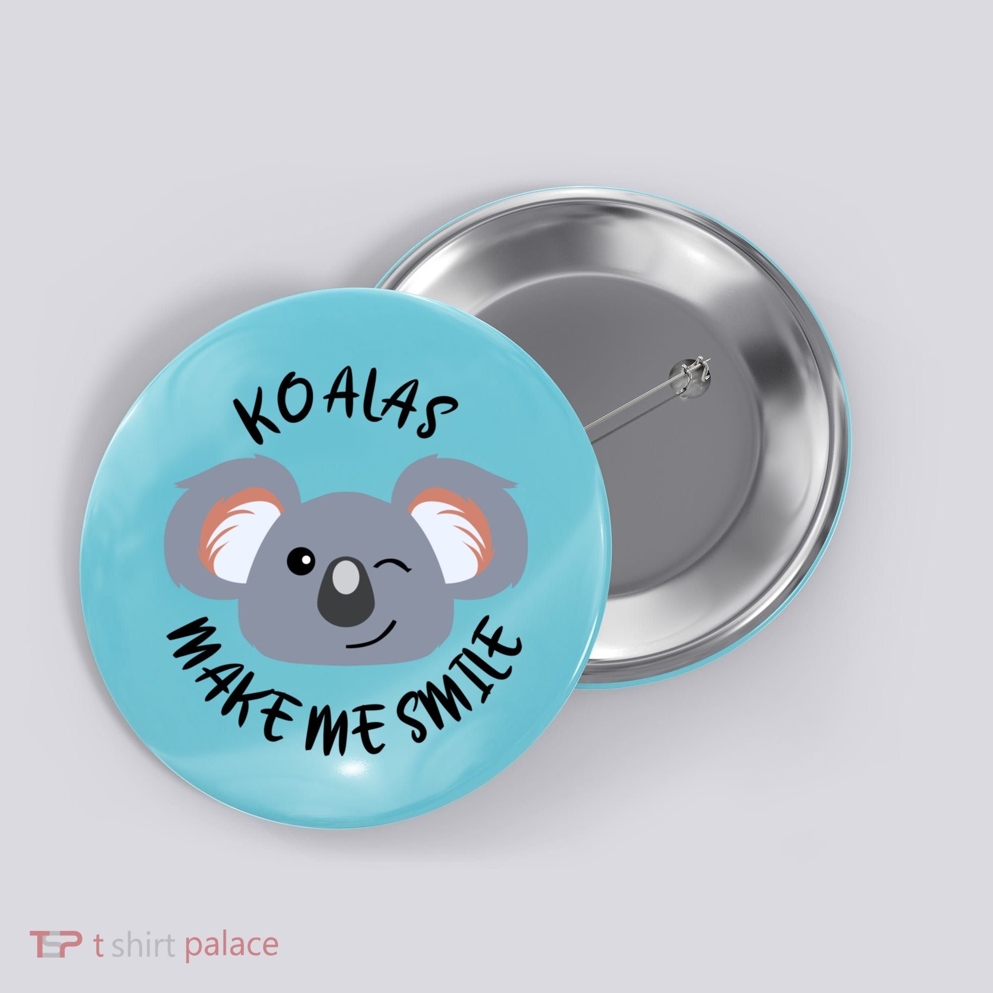 Koala Eating Eucalyptus Ironic Saying Bear Gift Button