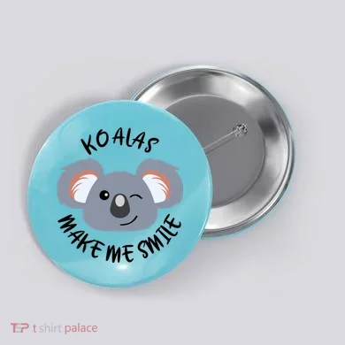 Koala Eating Eucalyptus Ironic Saying Bear Gift Button