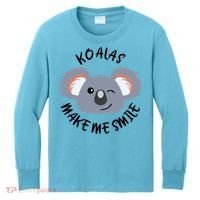Koala Eating Eucalyptus Ironic Saying Bear Gift Kids Long Sleeve Shirt thumb 0