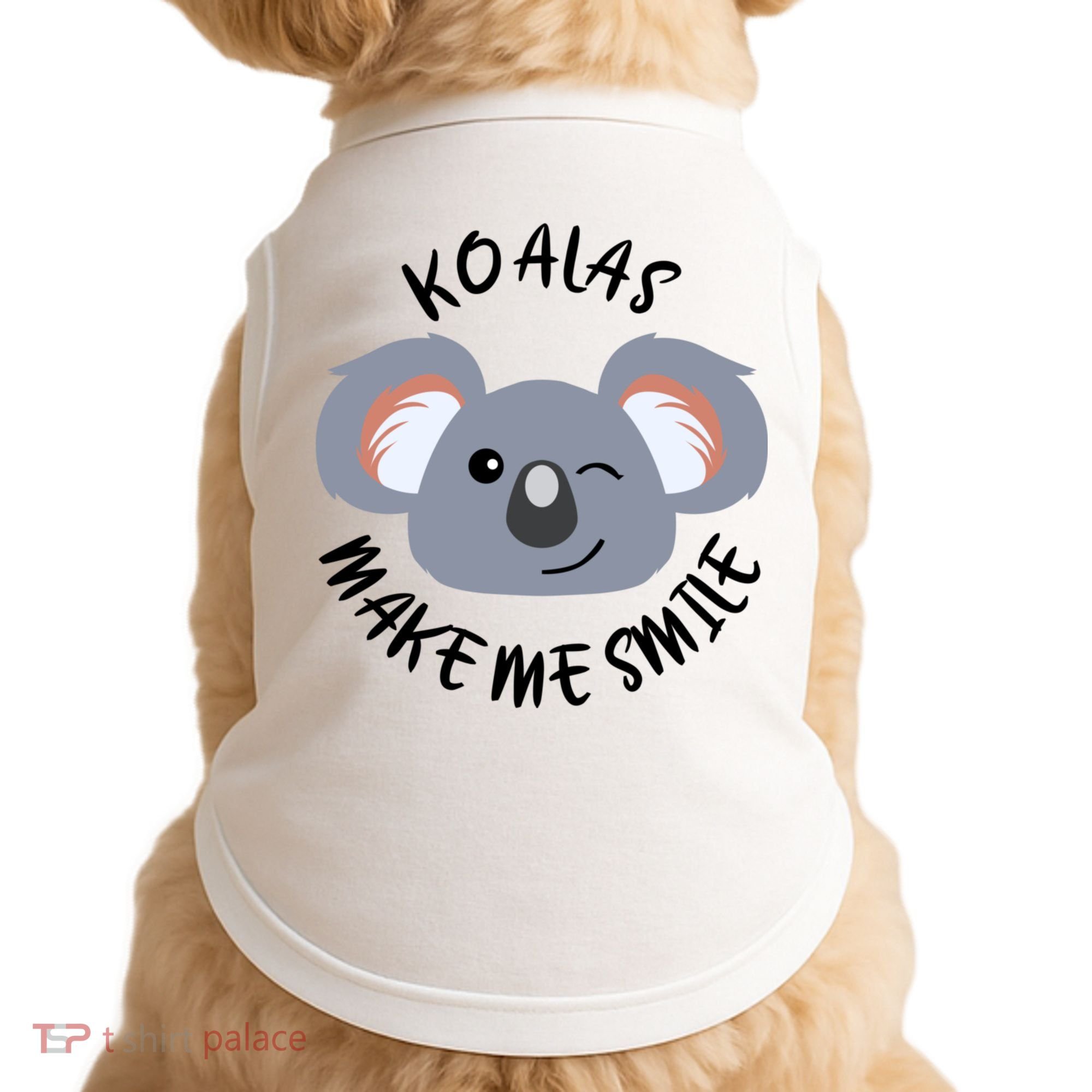 Koala Eating Eucalyptus Ironic Saying Bear Gift Doggie Tank