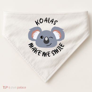 Koala Eating Eucalyptus Ironic Saying Bear Gift USA-Made Doggie Bandana