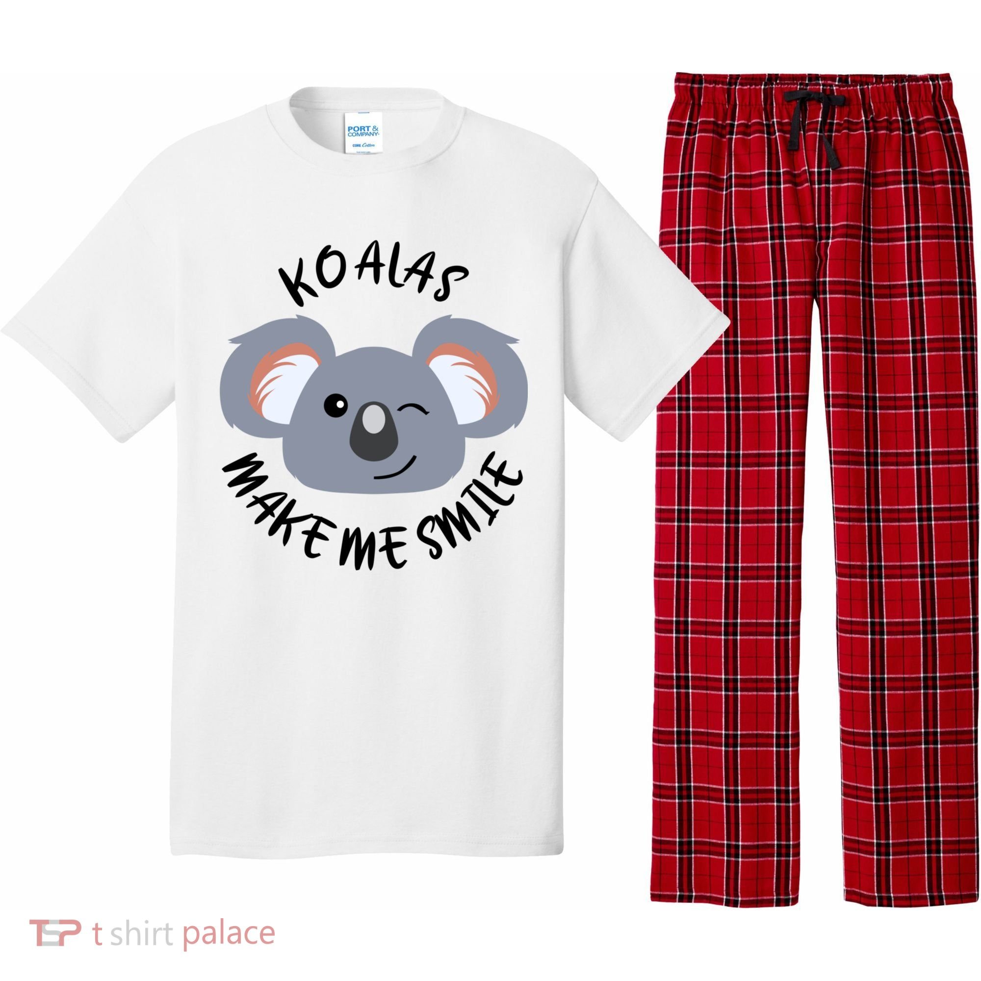 Koala Eating Eucalyptus Ironic Saying Bear Gift Pajama Set