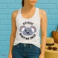 Koala Eating Eucalyptus Ironic Saying Bear Gift Women's Tank Top thumb 2