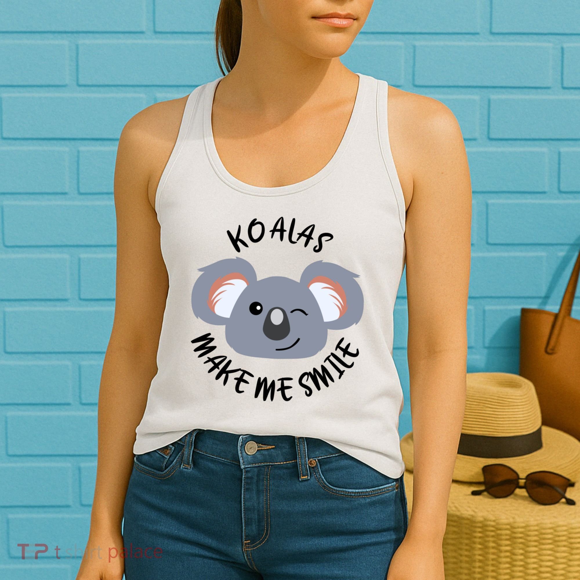 Koala Eating Eucalyptus Ironic Saying Bear Gift Women's Tank Top