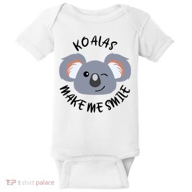 Koala Eating Eucalyptus Ironic Saying Bear Gift Baby Bodysuit