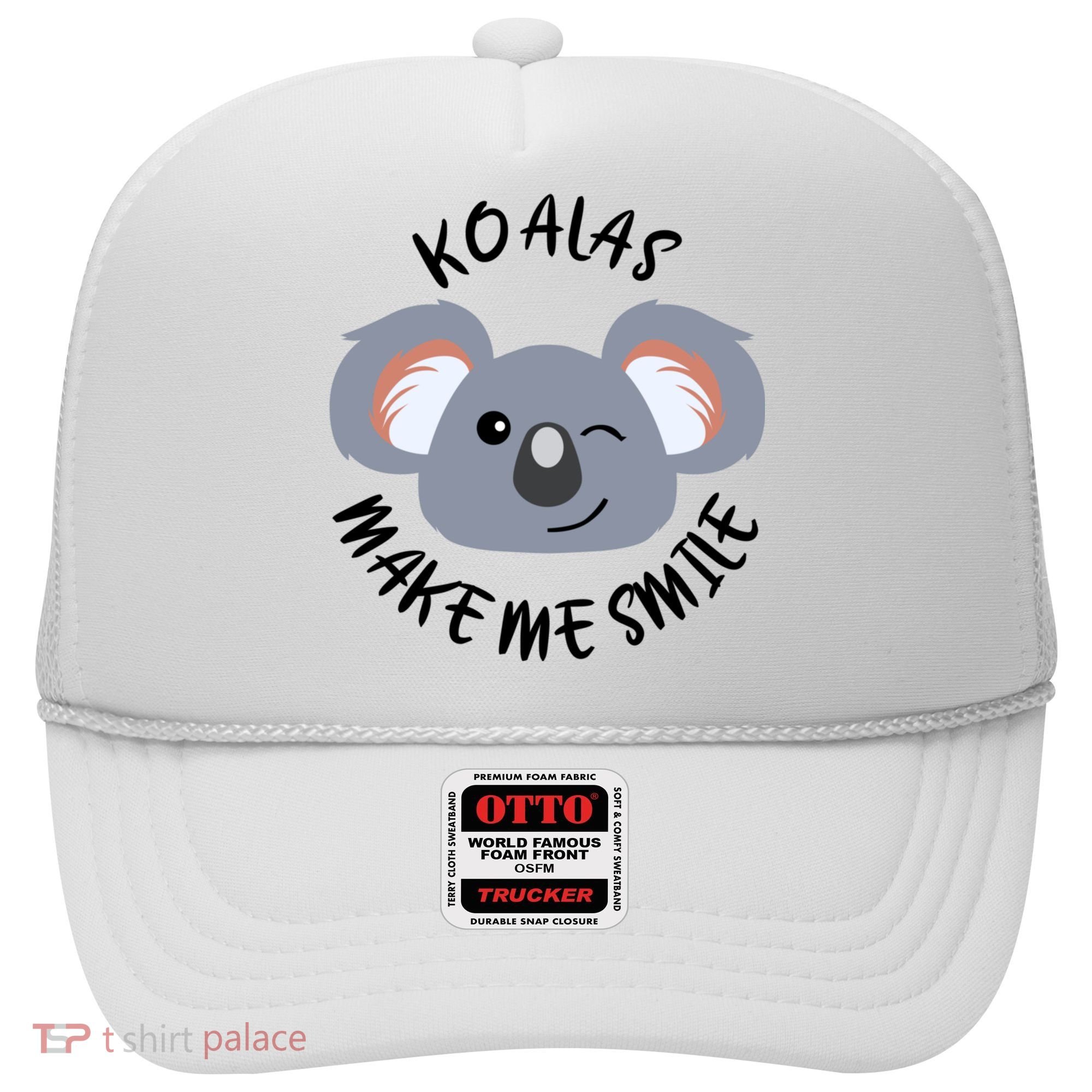 Koala Eating Eucalyptus Ironic Saying Bear Gift Hat