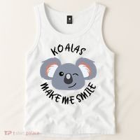 Koala Eating Eucalyptus Ironic Saying Bear Gift Tank Top thumb 2