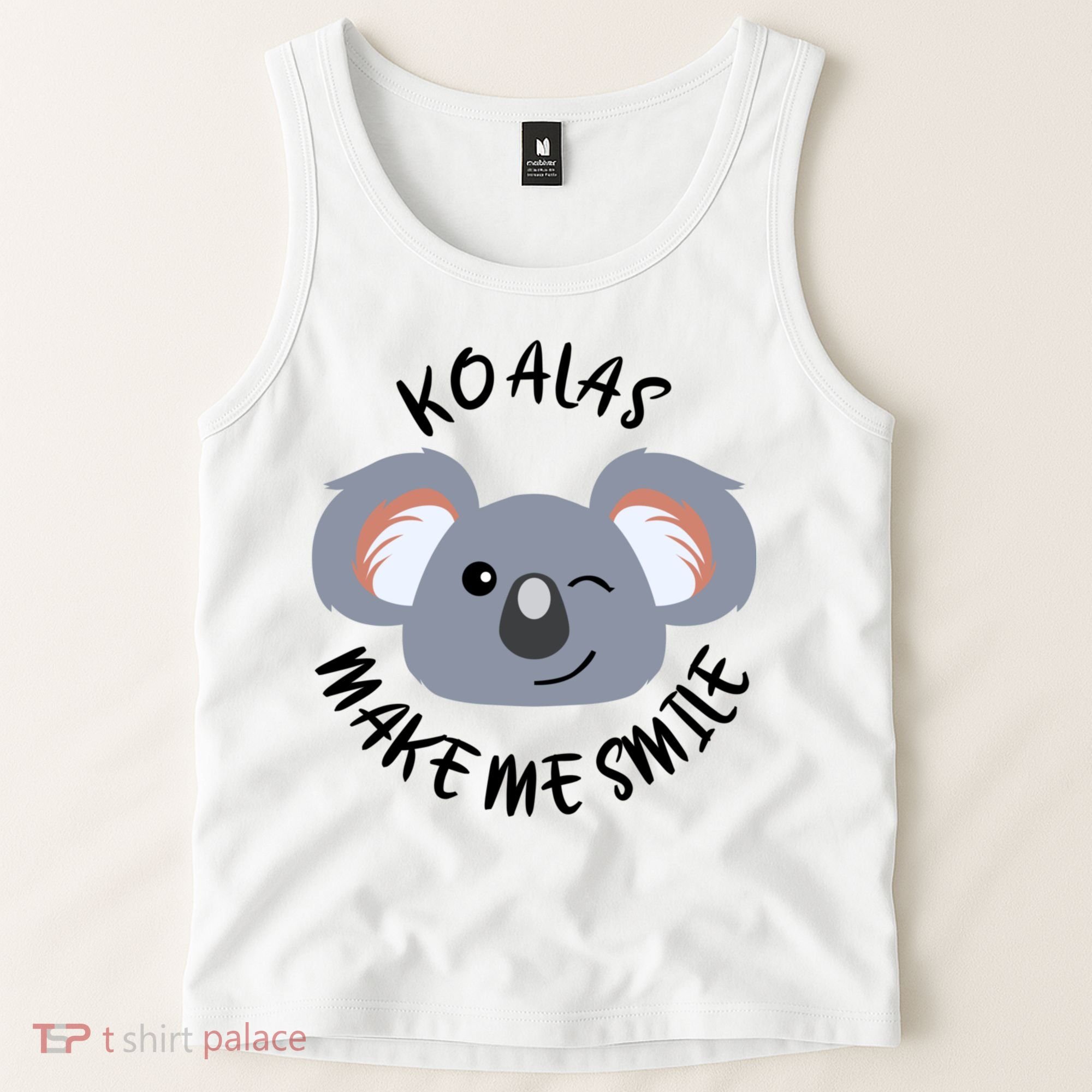 Koala Eating Eucalyptus Ironic Saying Bear Gift Tank Top