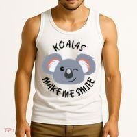 Koala Eating Eucalyptus Ironic Saying Bear Gift Tank Top thumb 3