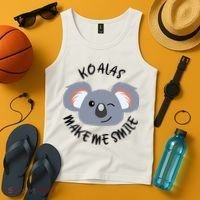 Koala Eating Eucalyptus Ironic Saying Bear Gift Tank Top thumb 4