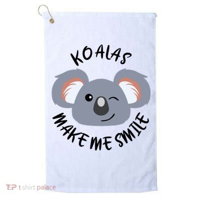 Koala Eating Eucalyptus Ironic Saying Bear Gift Golf Towel