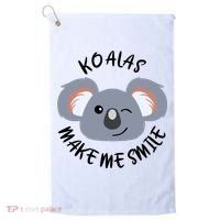 Koala Eating Eucalyptus Ironic Saying Bear Gift Golf Towel thumb 0