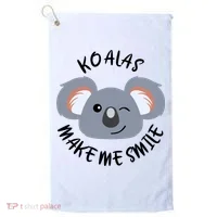 Koala Eating Eucalyptus Ironic Saying Bear Gift Golf Towel thumb 0