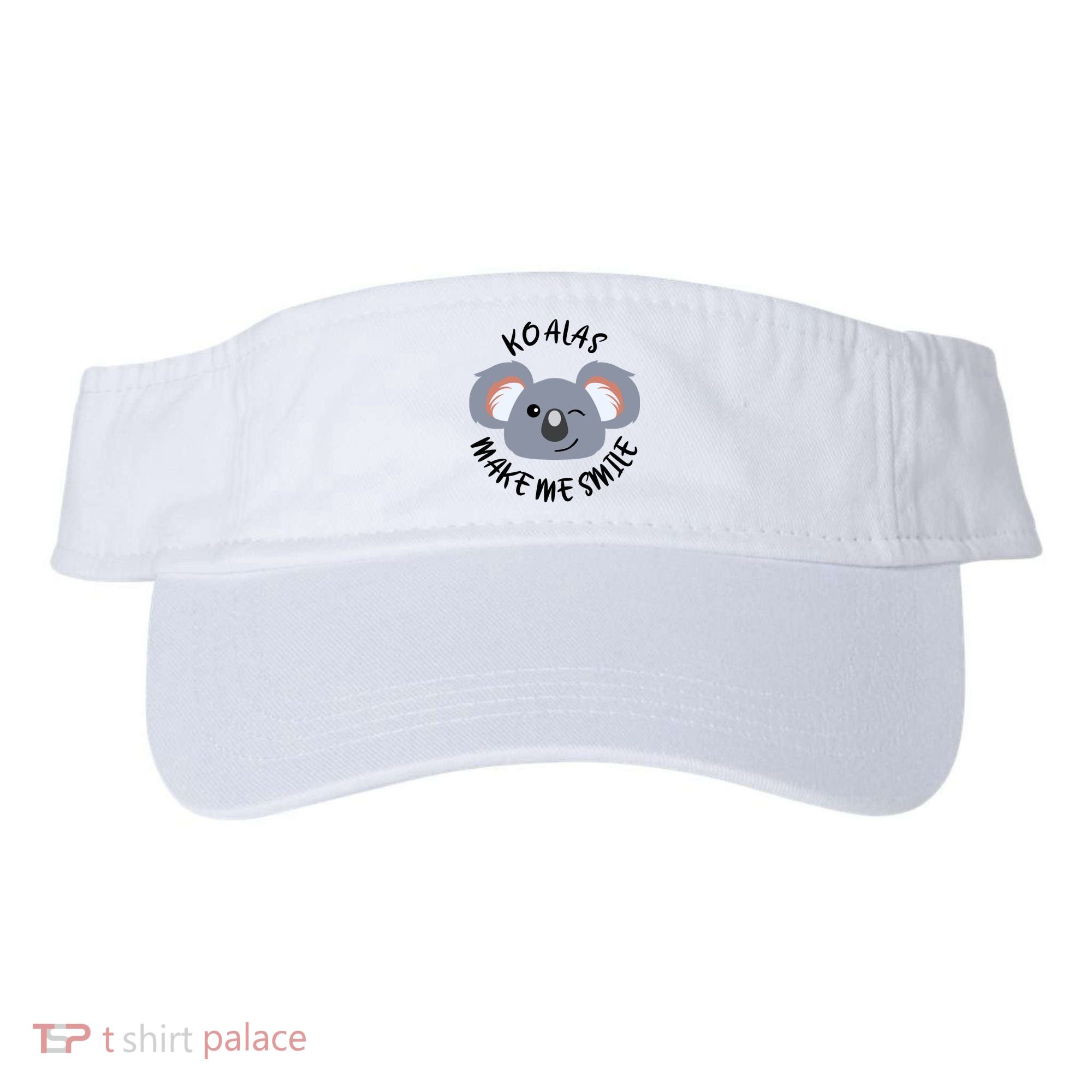 Koala Eating Eucalyptus Ironic Saying Bear Gift Visor