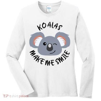 Koala Eating Eucalyptus Ironic Saying Bear Gift Women's Long Sleeve Shirt
